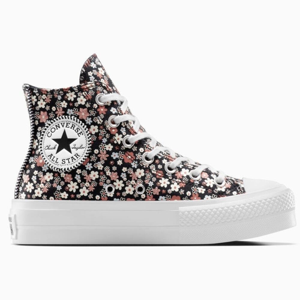 Converse Women's Chuck Taylor All Star Lift Platform Petite Petals Shoes White 7